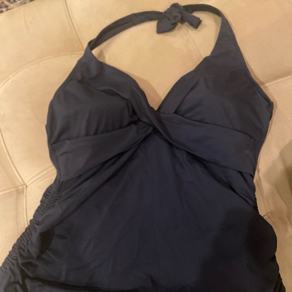 Lands' End Other - Lands End-Halter Tankini-Black-Size 14-Side cinch